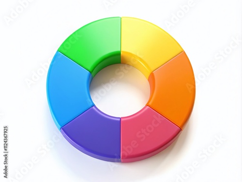 Free Download Colorful Doughnut Graph Pie Chart Illustration for UI Design - GFXLoad