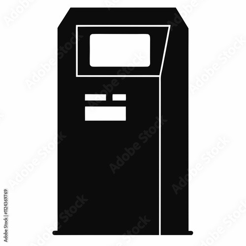 ATM Machine Silhouette Vector Design
