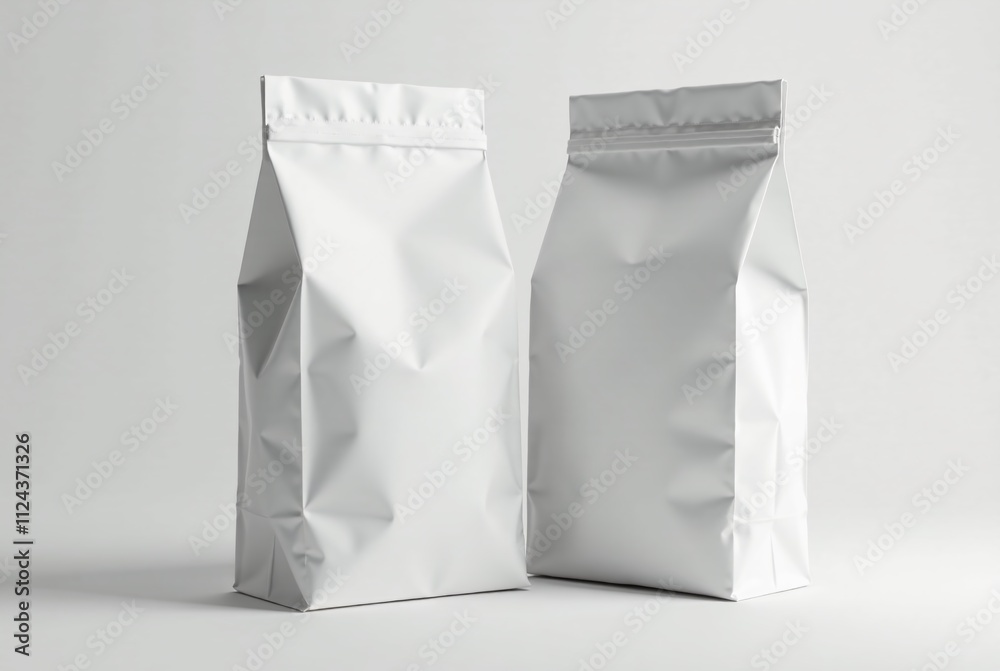 Empty White Plastic Parcel Bag - 3D Rendering, Shipping, Postal Empty White Plastic Parcel Bag - 3D Rendering, Shipping, Postal