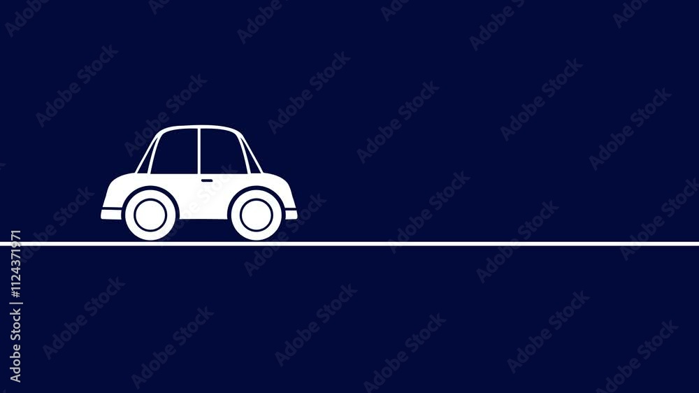 car travel concept icon animation on the background. car travel concept icon animation on the background.