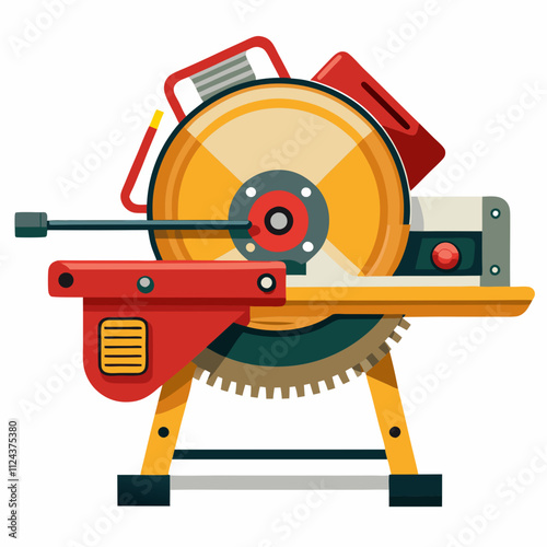 miter saw blade isolated on white background