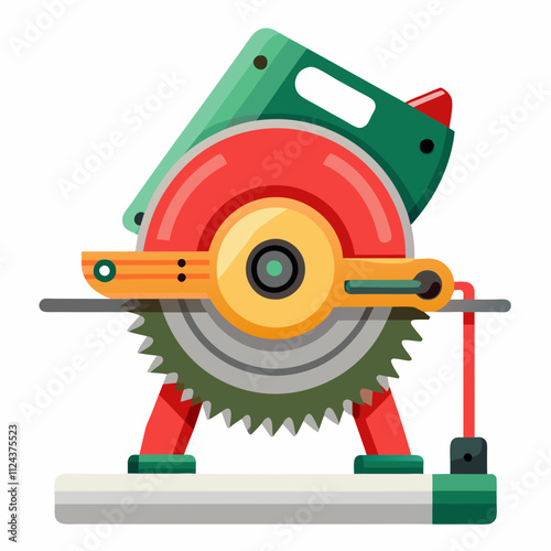 miter saw blade isolated on white background