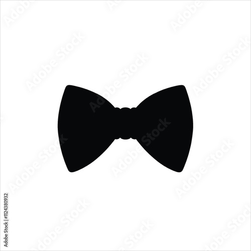 Bow tei silhouette vector illustration on white background