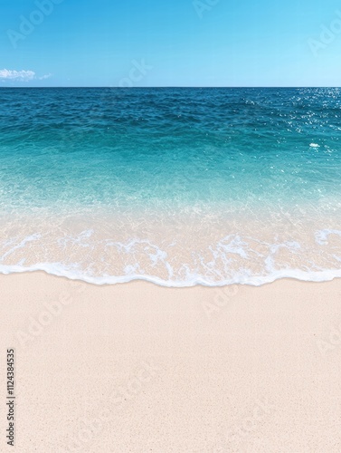 Serene tropical beach with crystal clear turquoise waters