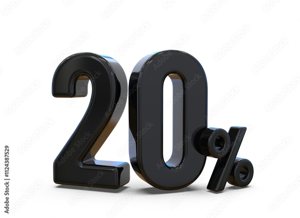 20 Percent offer Discount Black Number 20 Percent offer Discount Black Number