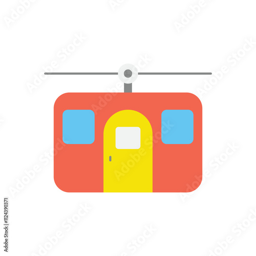Cable car vector icon