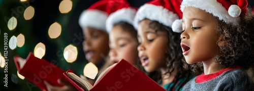 Children singing christmas carols