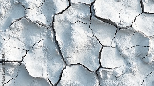 Cracked white surface resembling dry soil or plaster.
