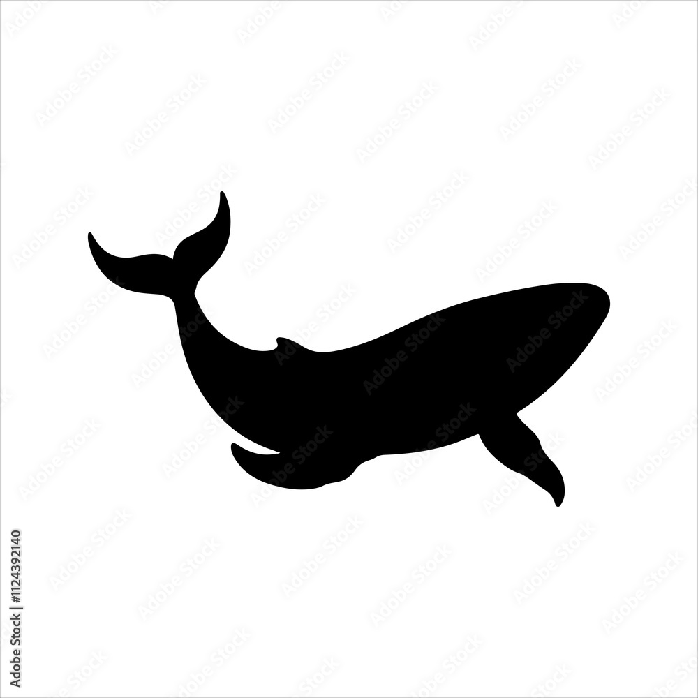 Dolphin silhouette vector illustration on white background Dolphin silhouette vector illustration on white background