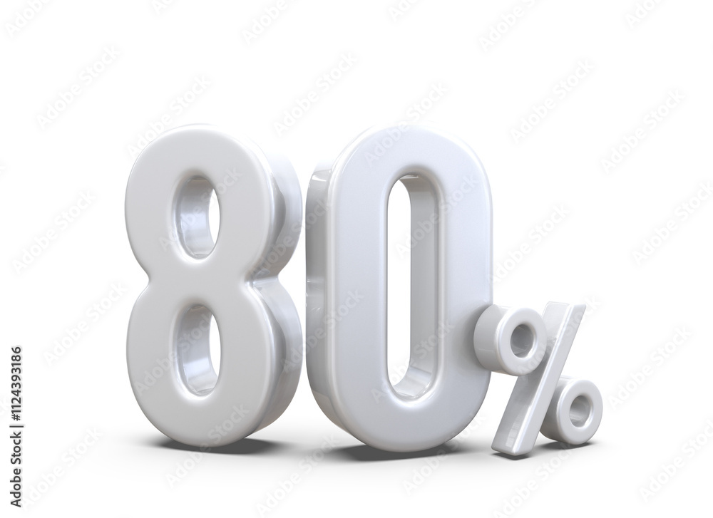 80 Percent offer Discount Silver Number 80 Percent offer Discount Silver Number