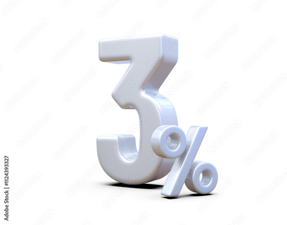 3 Percent offer Discount Silver Number 3 Percent offer Discount Silver Number
