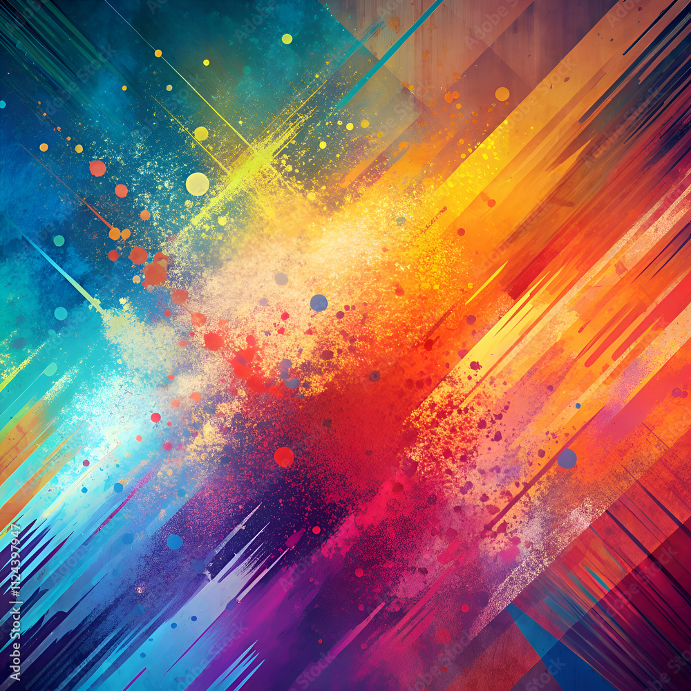 Abstract Art. Dynamic Lines and Vibrant Colors