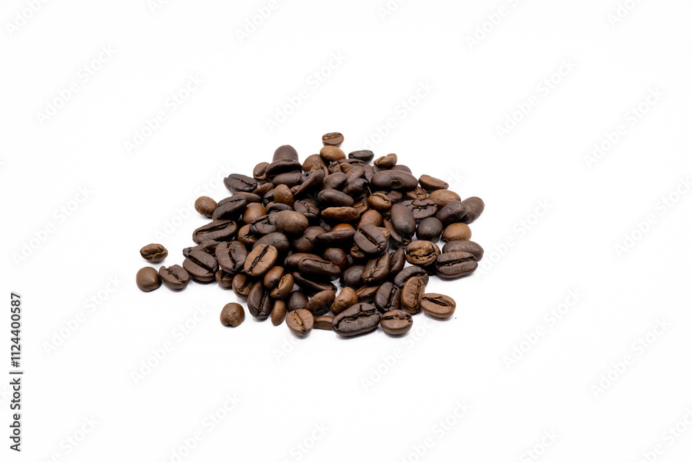 This collection of images presents a variety of coffee bean arrangements against a clean white backdrop. Each image showcases the rich brown hues and diverse forms of the beans, capturing their natura This collection of images presents a variety of coffee bean arrangements against a clean white backdrop. Each image showcases the rich brown hues and diverse forms of the beans, capturing their natura