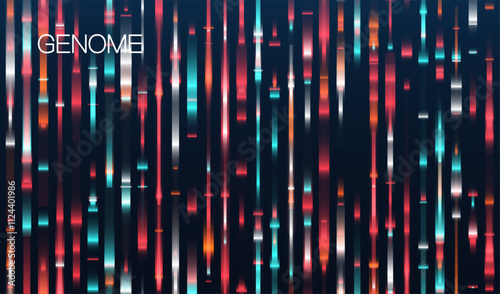 Big data visualization. DNA genomic test, genom map. Abstract infographics representation. Graphic concept for your design