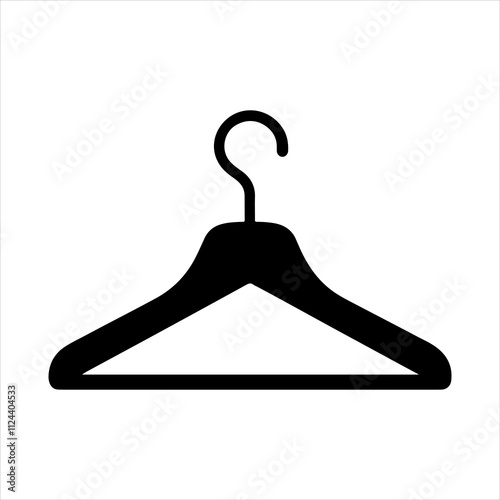 Hanger Black silhouette vector illustration on white background 