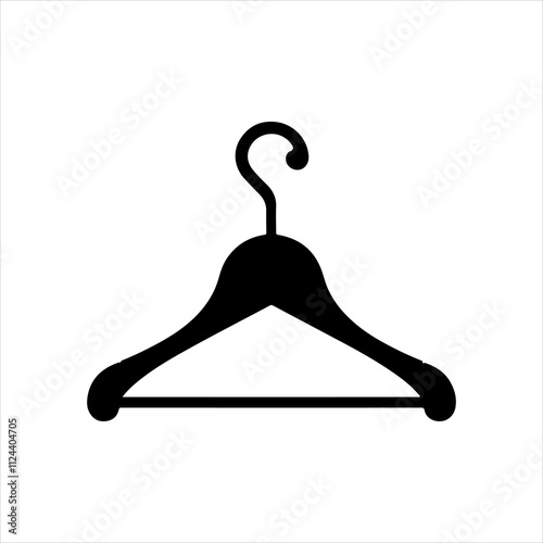 Hanger black silhouette vector illustration on white background