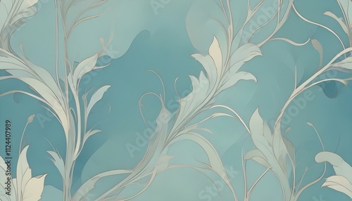 Clear Plain Shiny Warm Soft Vintage Bokeh Cloudy Wave Like Geometric Blue Background or Texture