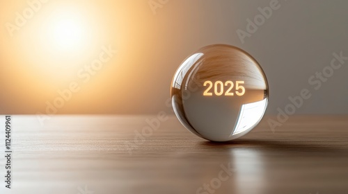 Obraz na płótnie 2025 Crystal Ball Future Prediction Vision New Year