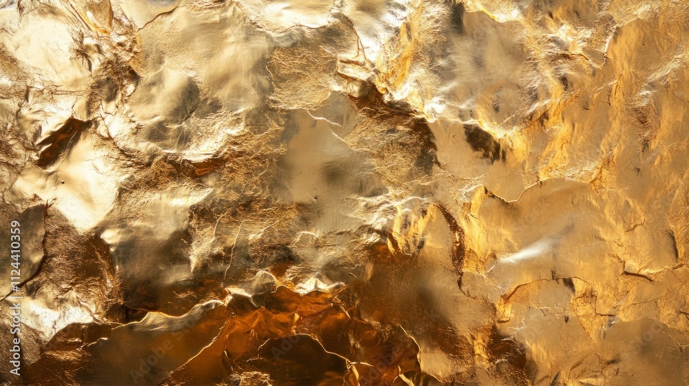 Polished gold metal texture with intense