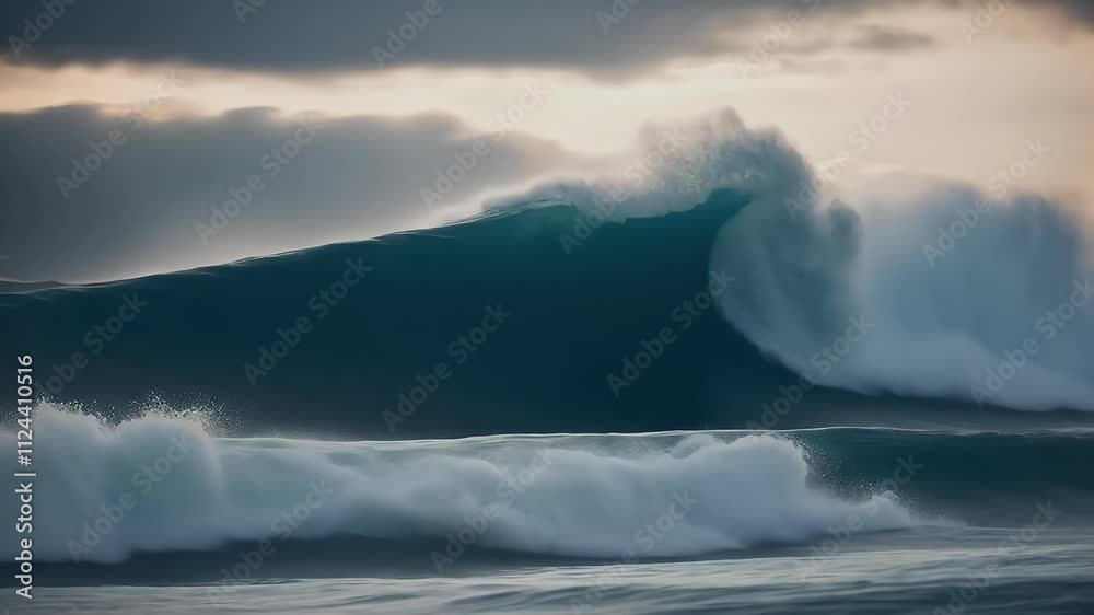 gale dark ocean blue sky spray storm north wave sea video gale dark ocean blue sky spray storm north wave sea video