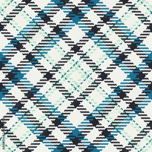 Scotland textile check seamless, poncho tartan background pattern. Advertising fabric vector texture plaid in white and dark colors.