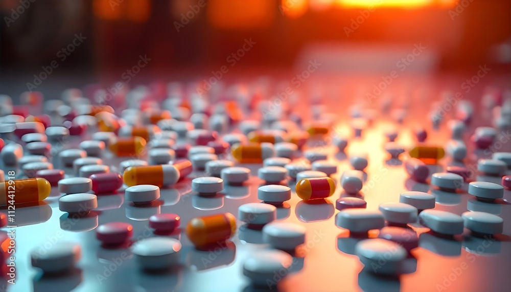 Fototapeta premium pills on a table
