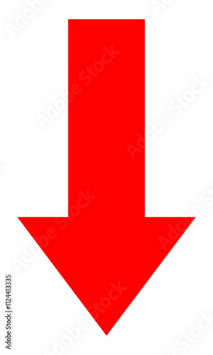 Free Download down arrow. red color arrow icon. - GFXLoad