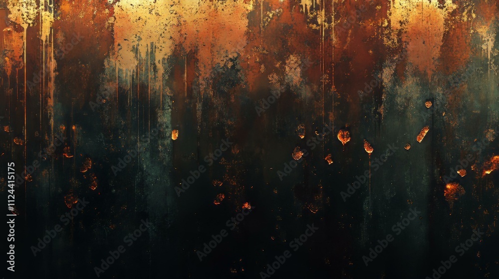 Obraz premium Worn bronze texture with faded spots and t