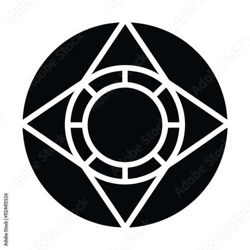 Prime circle silhouette vector style .eps