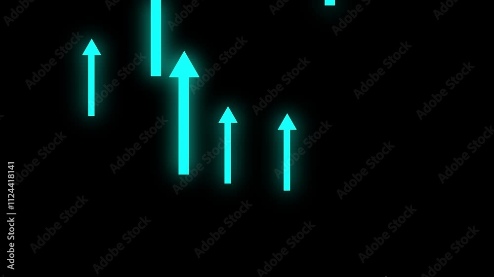 abstract position arrow icon . 4k video animation . abstract position arrow icon . 4k video animation .