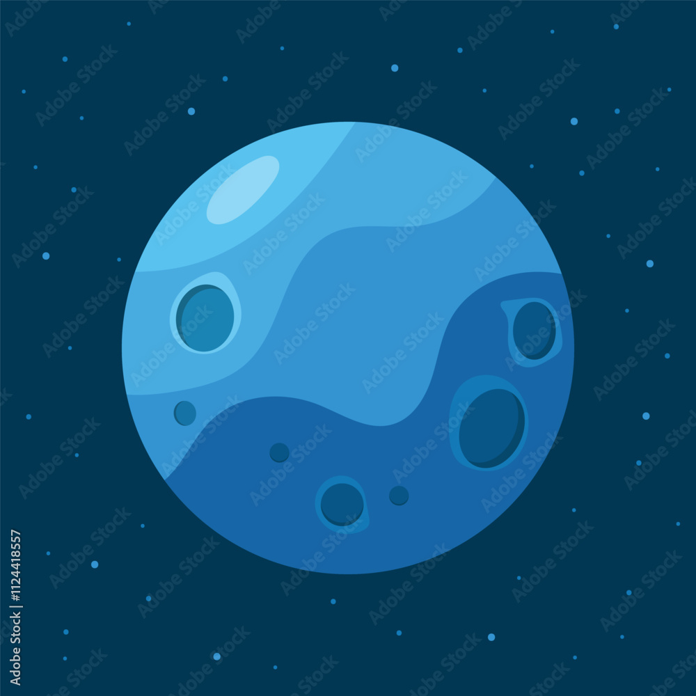 Fototapeta premium Moon with stars in dark sky