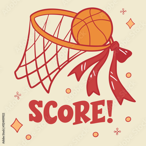 Basketball Hoop Score Graphic Vector