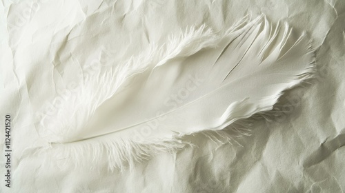 Handtorn cotton paper with a feathery edg