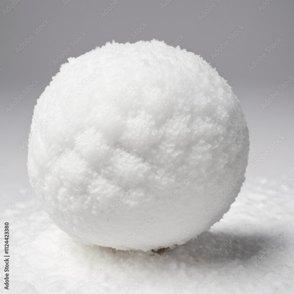 Snowball isolated on white background, cut out