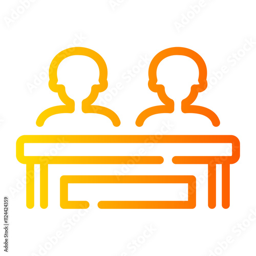 jury Line Gradient Icon