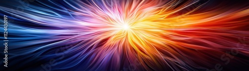 Vibrant Flow of Colors with Dynamic Light and Energy Effects