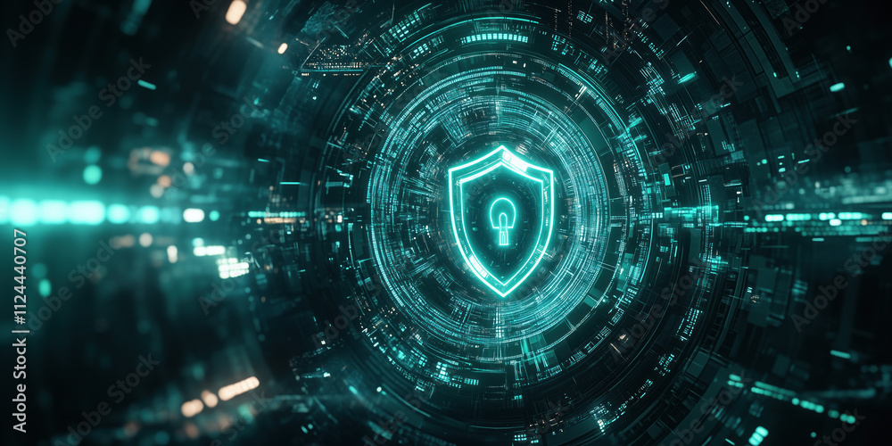 Cybersecurity Shield Digital Protection Abstract Futuristic Technology Network Data Security Concept Cybersecurity Shield Digital Protection Abstract Futuristic Technology Network Data Security Concept