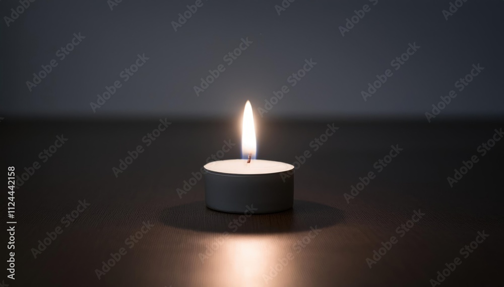 A tiny light or candle in a dark room, symbolizing optimism in challenging times A tiny light or candle in a dark room, symbolizing optimism in challenging times