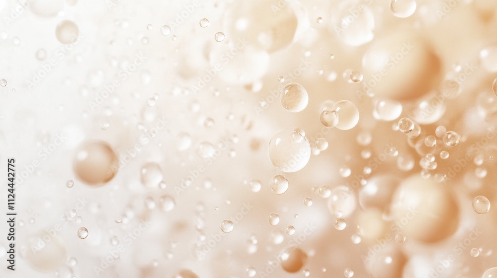 Abstract shot of golden skincare oil drops on a neutral background, soft light composition - instagram social media content marketing Abstract shot of golden skincare oil drops on a neutral background, soft light composition - instagram social media content marketing