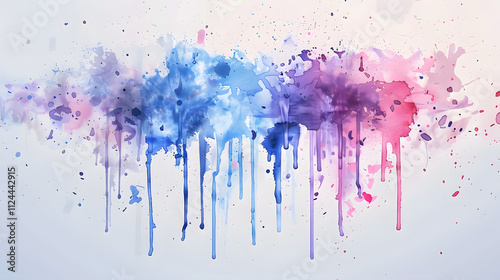 Drip comic effect watercolor