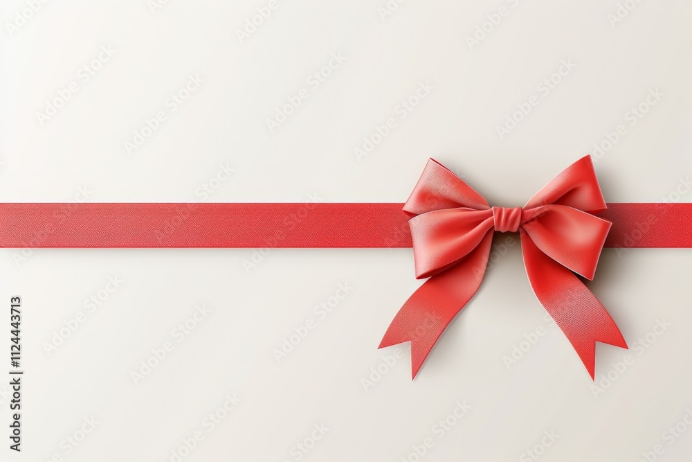 A close-up of a red ribbon tied into a beautiful bow, symbolizing the simplicity and elegance of gift-giving during special occasions. A close-up of a red ribbon tied into a beautiful bow, symbolizing the simplicity and elegance of gift-giving during special occasions.