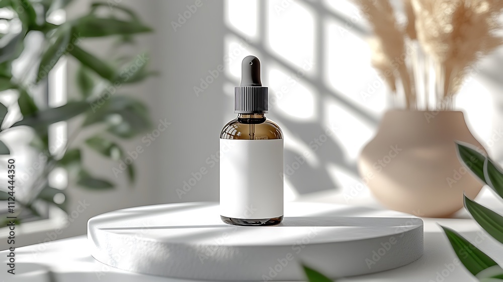 Elegant Glass Dropper Bottle in Natural Light Elegant Glass Dropper Bottle in Natural Light