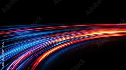 Dynamic Light Trail of Speed: Visualizing Fast Internet Connectivity and Global Communication