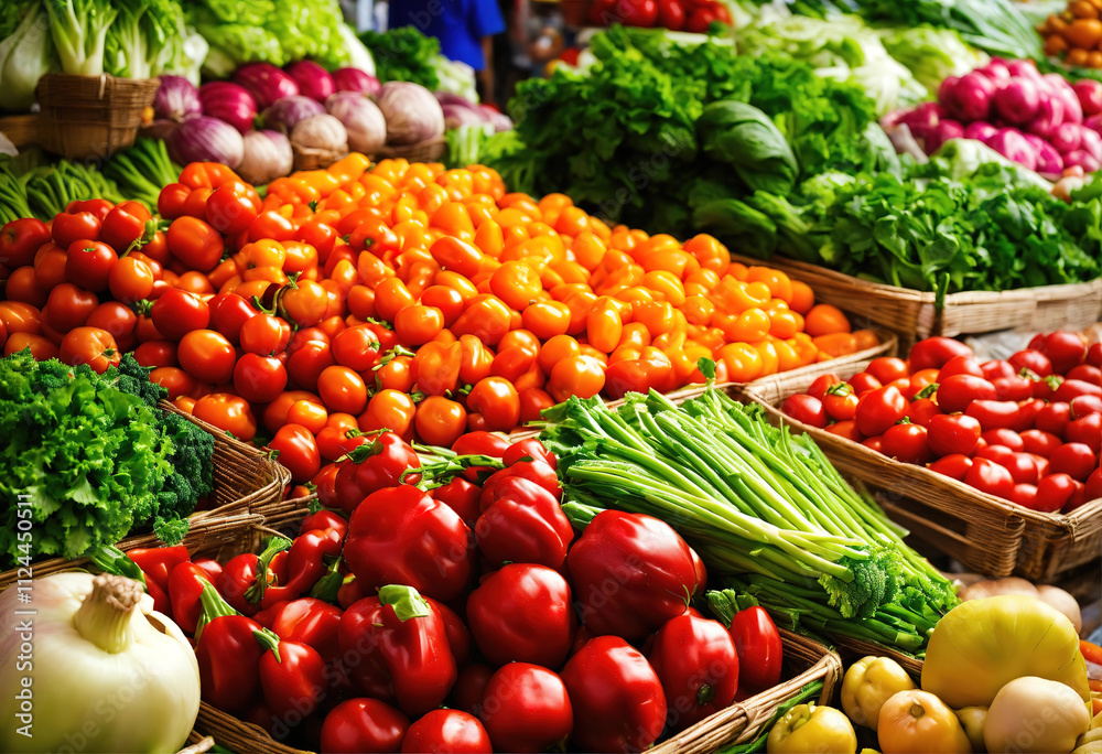 Excellent Table full of fresh vegetables seasonal and farmer or seller or woman at home Excellent Table full of fresh vegetables seasonal and farmer or seller or woman at home