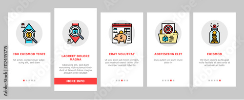 budget planning finance saving onboarding mobile vector expenses income, allocation forecasting, analysis strategy, goal investment cashflow budget planning finance saving illustrations