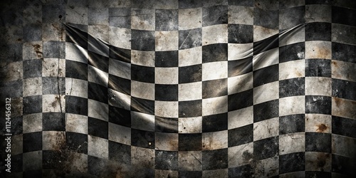 Wallpaper Mural Realistic  of grungy checkered race flag as background, race flag, grungy, checkered, realistic,, background, racing Torontodigital.ca