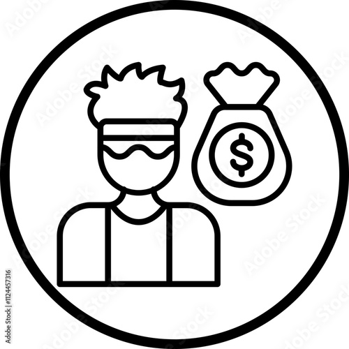 Burglary icon style