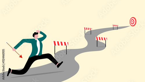 Running towards a goal, carrying a plan to achieve a target, running towards success, a prosess of fighting againts obstacles, achieving goals through obstacles