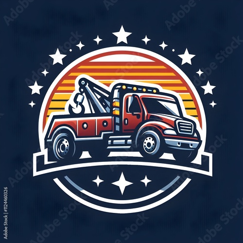 tow truck logo vector