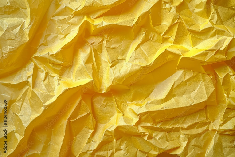 Crumpled sheet of yellow paper. Detailed photo textured background Crumpled sheet of yellow paper. Detailed photo textured background